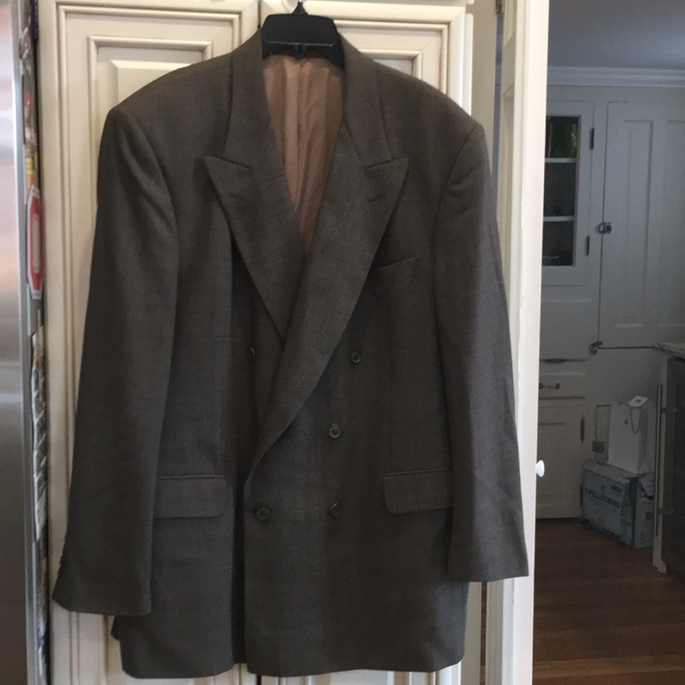 Preowned Mark Shale 46L Brown/Black Blazer